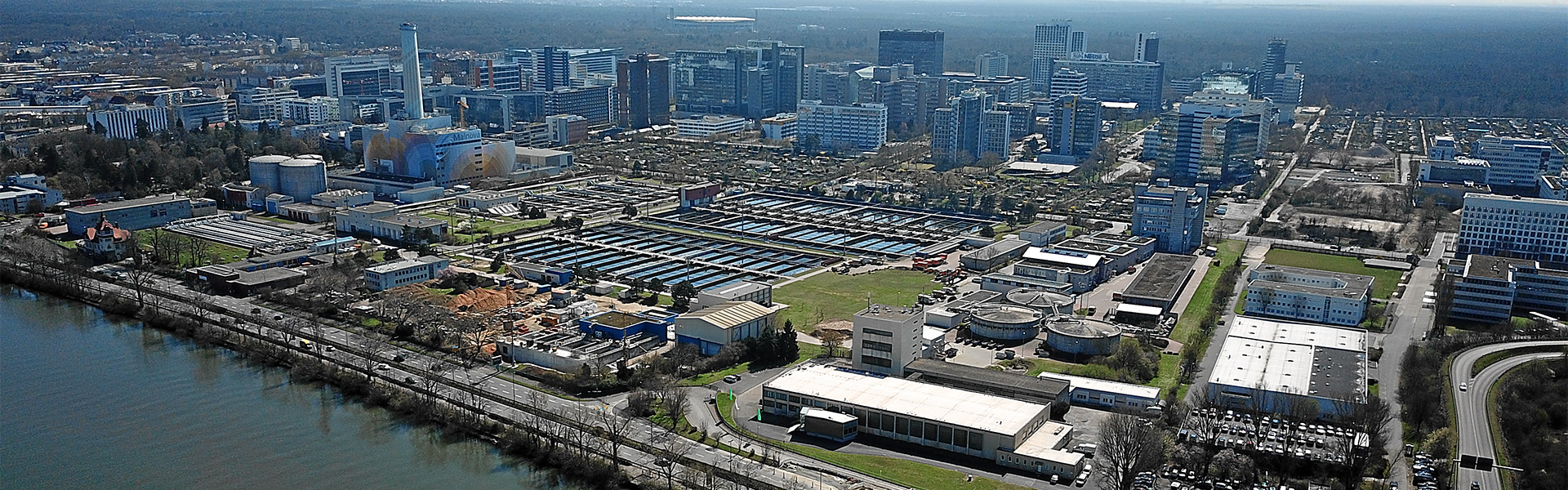 Luftbild Abwasserreinigungsanlage